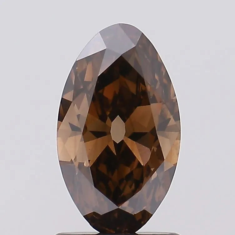 1.08ct Oval Lab Grown Diamond (Colour Fancy Deep Brown, Clarity VS1, IGI Certified)