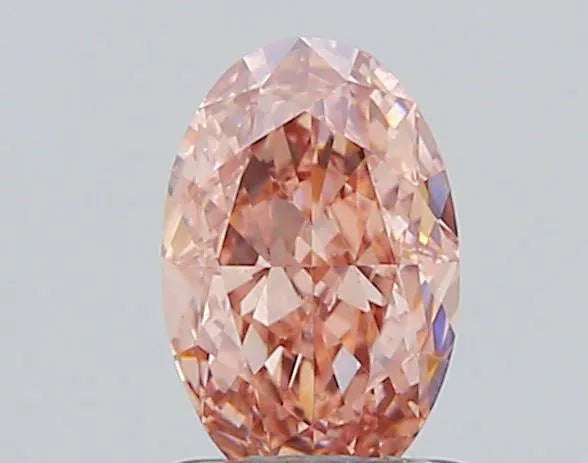 1.08ct Oval Lab Grown Diamond (Colour Fancy Intense Brownish Pink, Clarity VS2, IGI Certified)