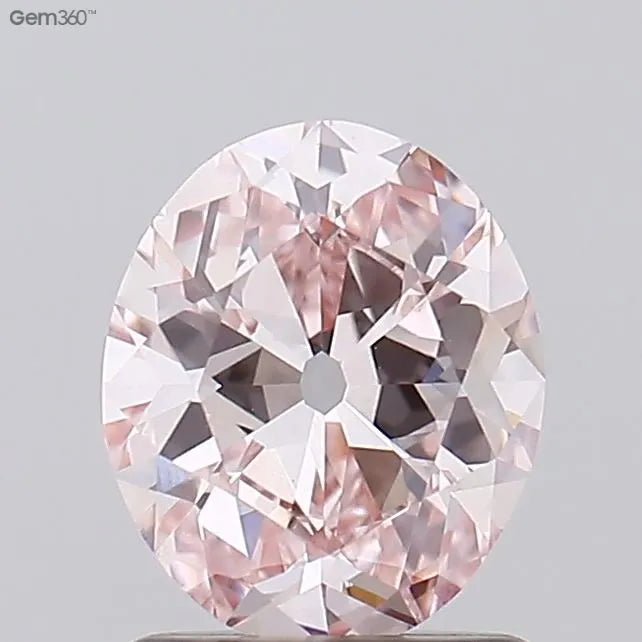 1.08ct Oval Lab Grown Diamond (Colour Fancy Light Pink, Clarity VS1, IGI Certified)
