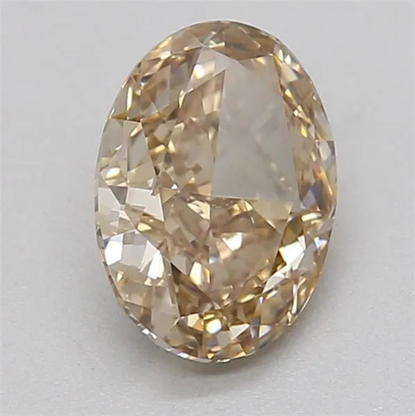 1.08ct Oval Lab Grown Diamond (Colour Fancy Light Yellowish Brown, Clarity VVS2, IGI Certified)