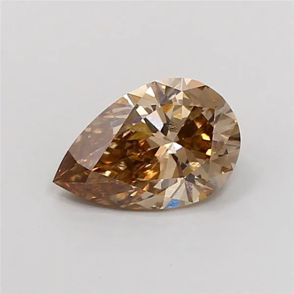 1.08ct Pear Lab Grown Diamond (Colour Fancy Brown, Clarity VS1, IGI Certified)