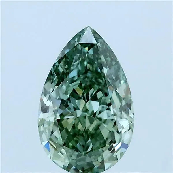 1.08ct Pear Lab Grown Diamond (Colour Fancy Vivid Green, Clarity VVS2, IGI Certified)