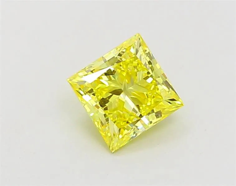 1.08ct Princess Lab Grown Diamond (Colour Fancy Vivid Yellow, Clarity VS1, IGI Certified)