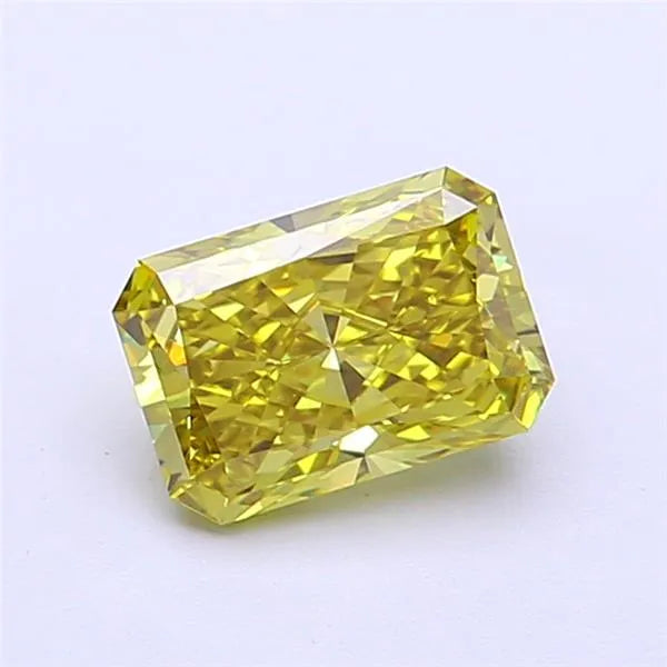 1.08ct Radiant Lab Grown Diamond (Colour Fancy Intense Greenish Yellow, Clarity VVS2, IGI Certified)