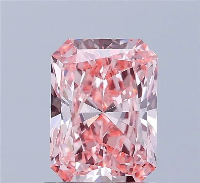 1.08ct Radiant Lab Grown Diamond (Colour Fancy Vivid Pink, Clarity VVS2, IGI Certified)