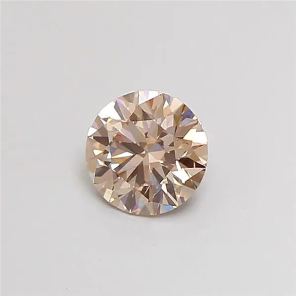 1.08ct Round Lab Grown Diamond (Colour Fancy Light Brown, Clarity VVS2, Cut ID, IGI Certified)