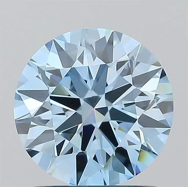 1.08ct Round Lab Grown Diamond (Colour Fancy Vivid Blue, Clarity VVS1, Cut ID, IGI Certified)
