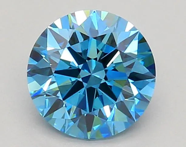 1.08ct Round Lab Grown Diamond (Colour Fancy Vivid Blue, Clarity VVS2, Cut ID, IGI Certified)