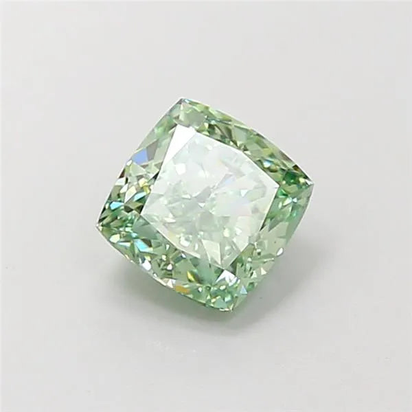 1.09ct Cushion modified Lab Grown Diamond (Colour Fancy Vivid Green, Clarity VS2, IGI Certified)