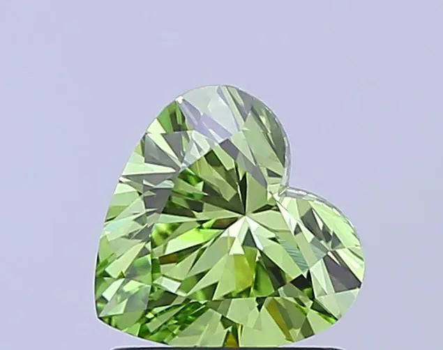 1.09ct Heart Lab Grown Diamond (Colour Fancy Vivid Green, Clarity VVS2, IGI Certified)