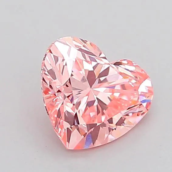 1.09ct Heart Lab Grown Diamond (Colour Fancy Vivid Pink, Clarity VVS2, IGI Certified)