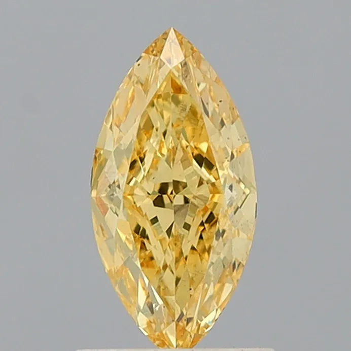 1.09ct Marquise Lab Grown Diamond (Colour Fancy Vivid Yellow, Clarity VS2, IGI Certified)