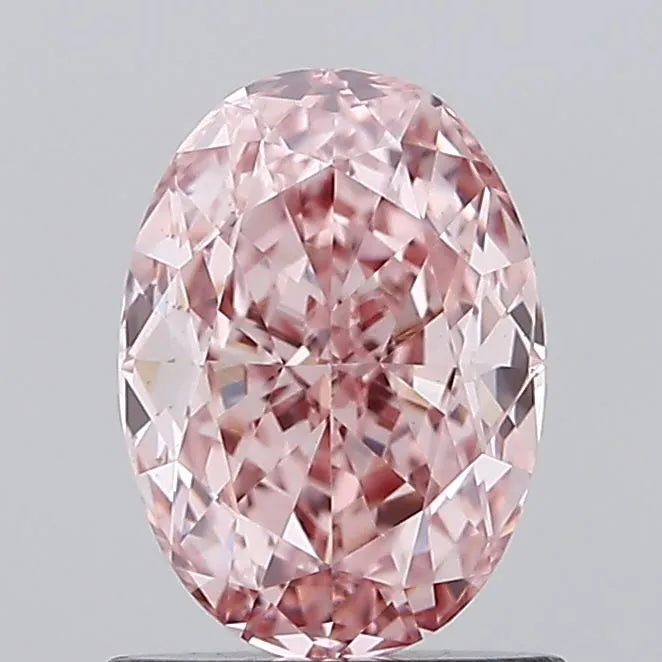 1.09ct Oval Lab Grown Diamond (Colour Fancy Intense Pink, Clarity VVS2, IGI Certified)