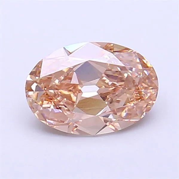 1.09ct Oval Lab Grown Diamond (Colour Fancy Light Brown, Clarity VS1, IGI Certified)