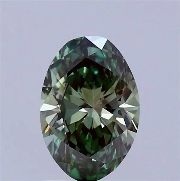 1.09ct Oval Lab Grown Diamond (Colour Fancy Vivid Green, Clarity VVS2, IGI Certified)