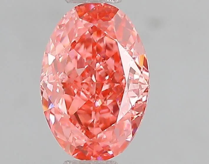 1.09ct Oval Lab Grown Diamond (Colour Fancy Vivid Pink, Clarity VS2, IGI Certified)