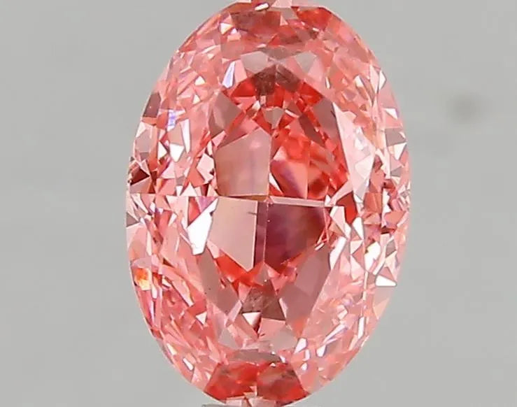 1.09ct Oval Lab Grown Diamond (Colour Fancy Vivid Pink, Clarity VS2, IGI Certified)