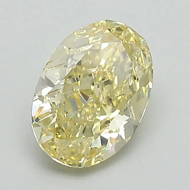 1.09ct Oval Lab Grown Diamond (Colour Fancy Yellow, Clarity VVS2, IGI Certified)