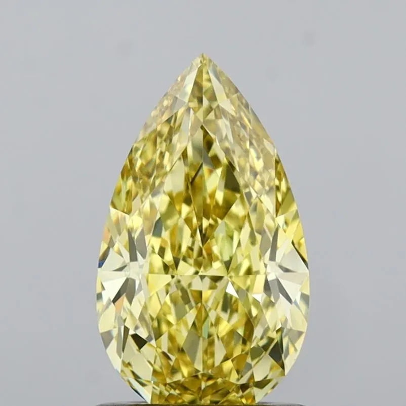 1.09ct Pear Lab Grown Diamond (Colour Fancy Intense Yellow, Clarity VVS1, IGI Certified)