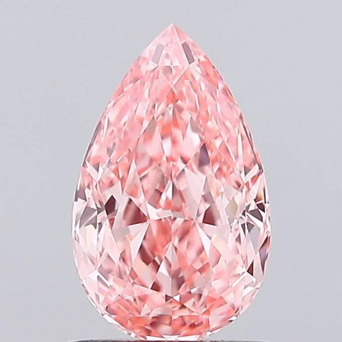 1.09ct Pear Lab Grown Diamond (Colour Fancy Vivid Pink, Clarity VVS2, IGI Certified)