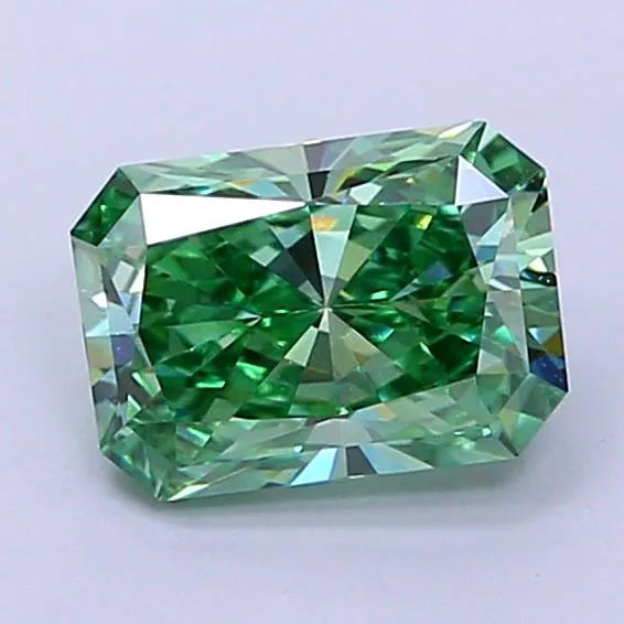 1.09ct Radiant Lab Grown Diamond (Colour Fancy Vivid Green, Clarity VVS2, IGI Certified)