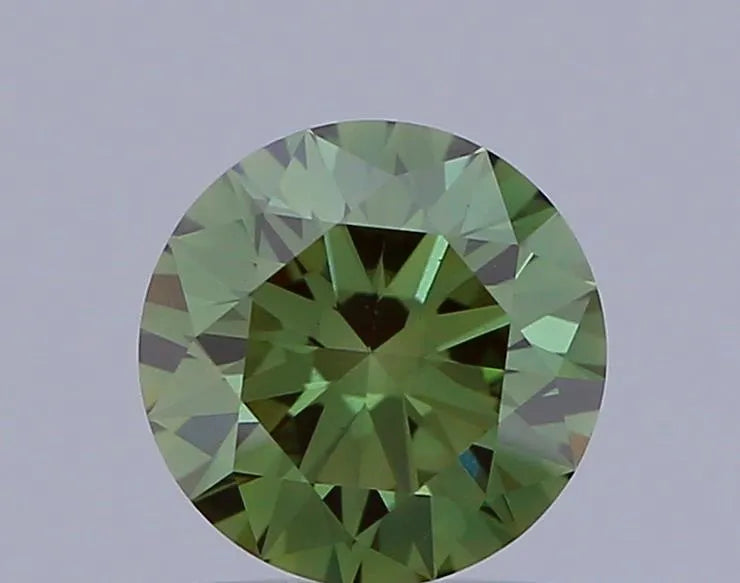 1.09ct Round Lab Grown Diamond (Colour Fancy Green, Clarity VS1, Cut ID, IGI Certified)