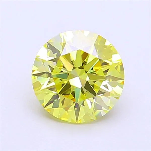 1.09ct Round Lab Grown Diamond (Colour Fancy Intense Yellow, Clarity IF, Cut ID, IGI Certified)