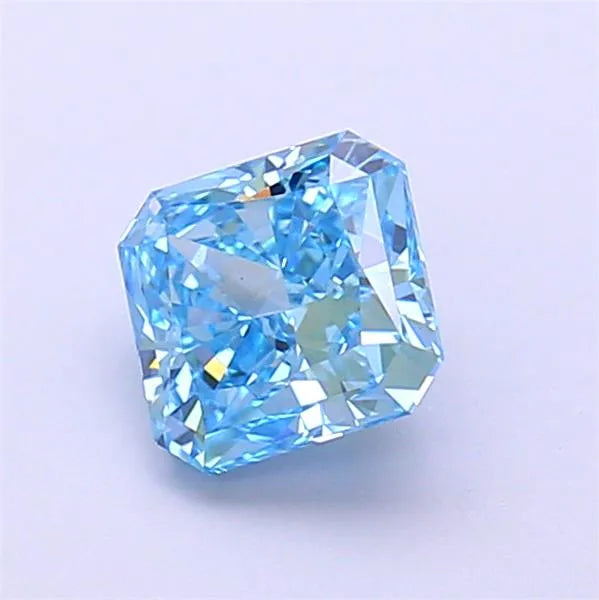 1.09ct Square radiant Lab Grown Diamond (Colour Fancy Vivid Blue, Clarity VS1, IGI Certified)