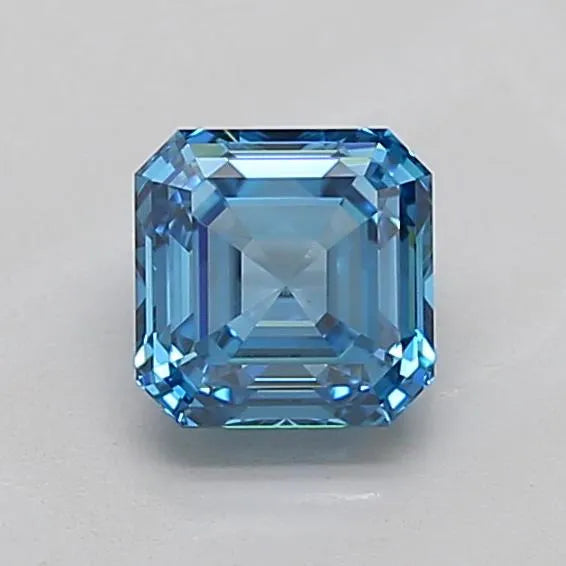 1.10ct Asscher Lab Grown Diamond (Colour Fancy Vivid Blue, Clarity VVS2, IGI Certified)