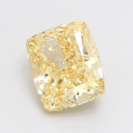 1.10ct Cushion modified Lab Grown Diamond (Colour Fancy Intense Yellow, Clarity VVS2, IGI Certified)