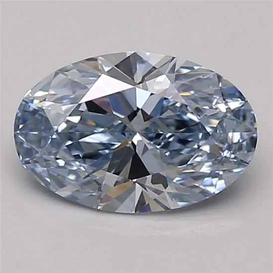 1.10ct Oval Lab Grown Diamond (Colour Fancy Intense Blue, Clarity VVS2, Cut EX, IGI Certified)