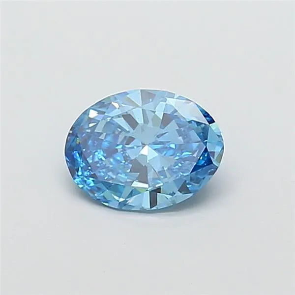 1.10ct Oval Lab Grown Diamond (Colour Fancy Vivid Blue, Clarity VS1, IGI Certified)