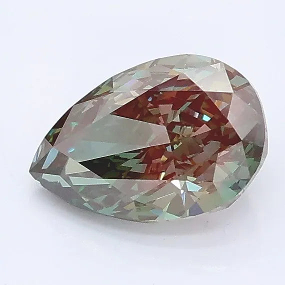 1.10ct Pear Lab Grown Diamond (Colour Fancy Green, Clarity VVS2, IGI Certified)