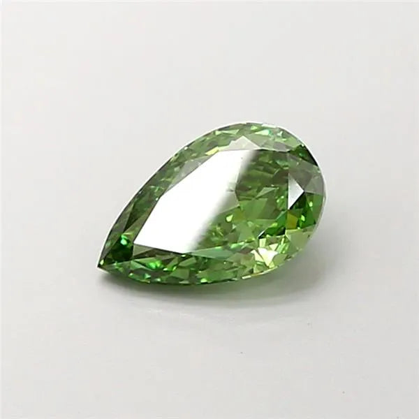 1.10ct Pear Lab Grown Diamond (Colour Fancy Vivid Green, Clarity VVS2, IGI Certified)
