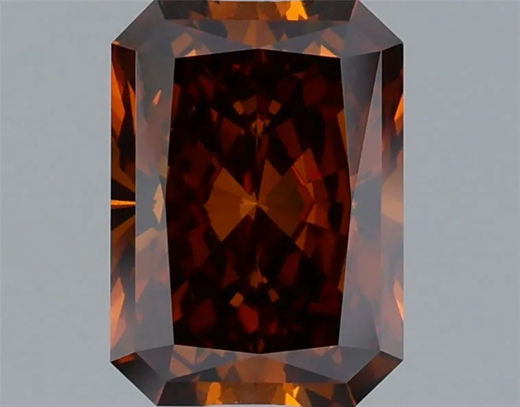 1.10ct Radiant Lab Grown Diamond (Colour Fancy Deep Orange, Clarity VVS2, IGI Certified)