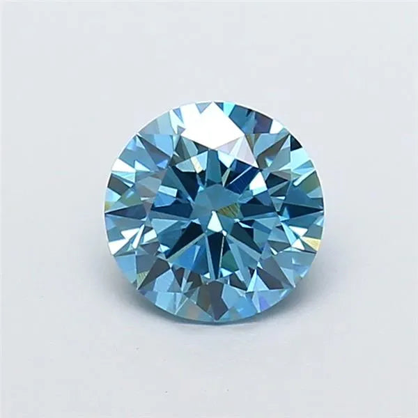 1.10ct Round Lab Grown Diamond (Colour Fancy Vivid Blue, Clarity VVS2, Cut ID, IGI Certified)