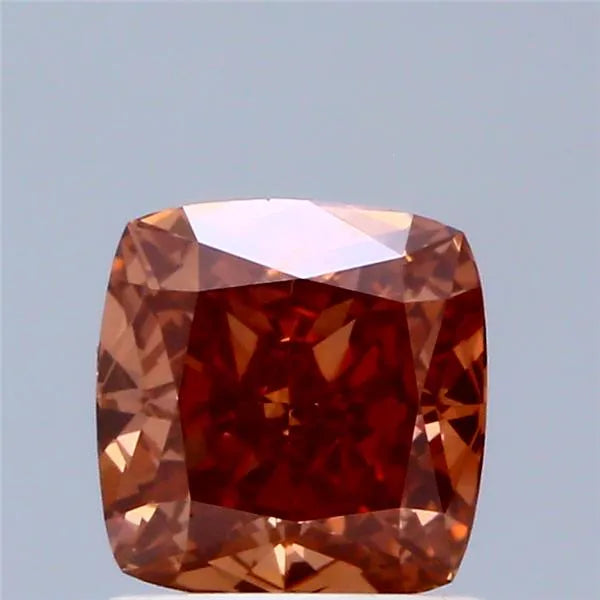 1.11ct Cushion modified Lab Grown Diamond (Colour Fancy Orangey Brown, Clarity VS1, IGI Certified)