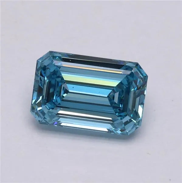 1.11ct Emerald Lab Grown Diamond (Colour Fancy Intense Blue, Clarity VVS2, IGI Certified)