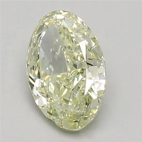 1.11ct Oval Lab Grown Diamond (Colour Fancy Light Greenish Yellow, Clarity VVS2, Cut VG, IGI Certified)