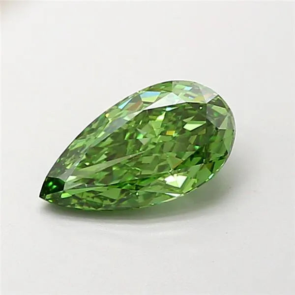 1.11ct Pear Lab Grown Diamond (Colour Fancy Vivid Green, Clarity VVS2, IGI Certified)
