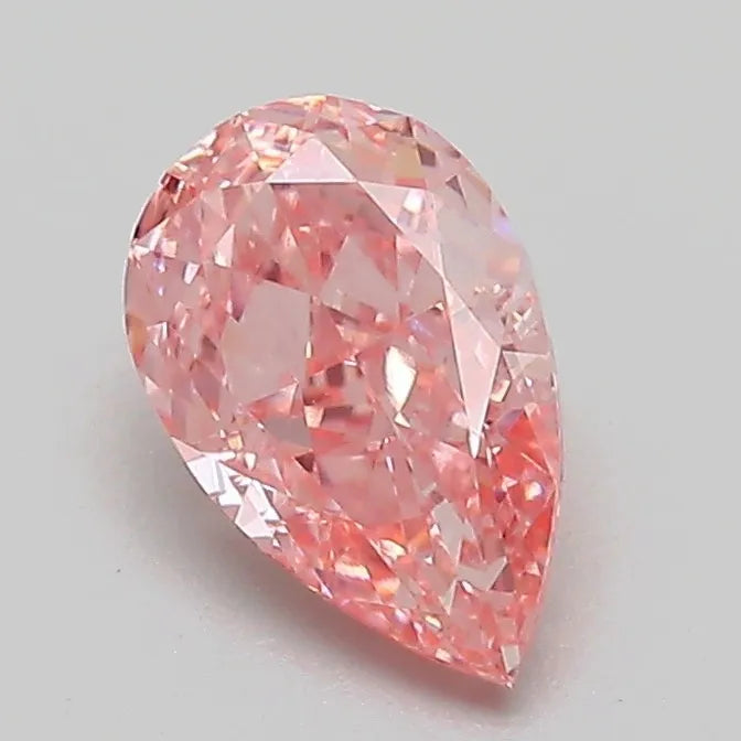 1.11ct Pear Lab Grown Diamond (Colour Fancy Vivid Pink, Clarity VVS2, IGI Certified)