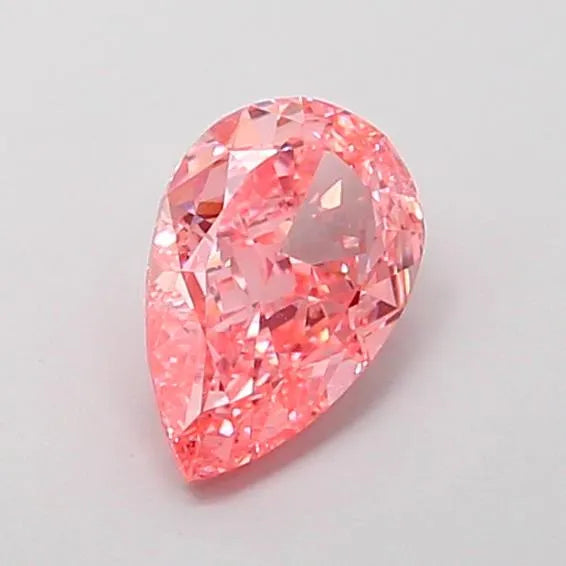 1.11ct Pear Lab Grown Diamond (Colour Fancy Vivid Pink, Clarity VVS2, IGI Certified)