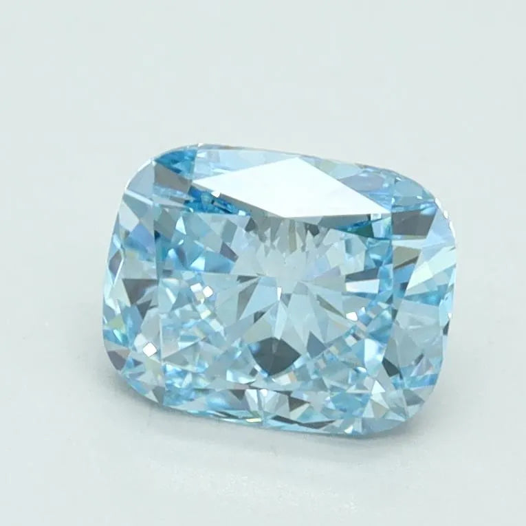 1.12ct Cushion brilliant Lab Grown Diamond (Colour Fancy Vivid Blue, Clarity VS1, IGI Certified)