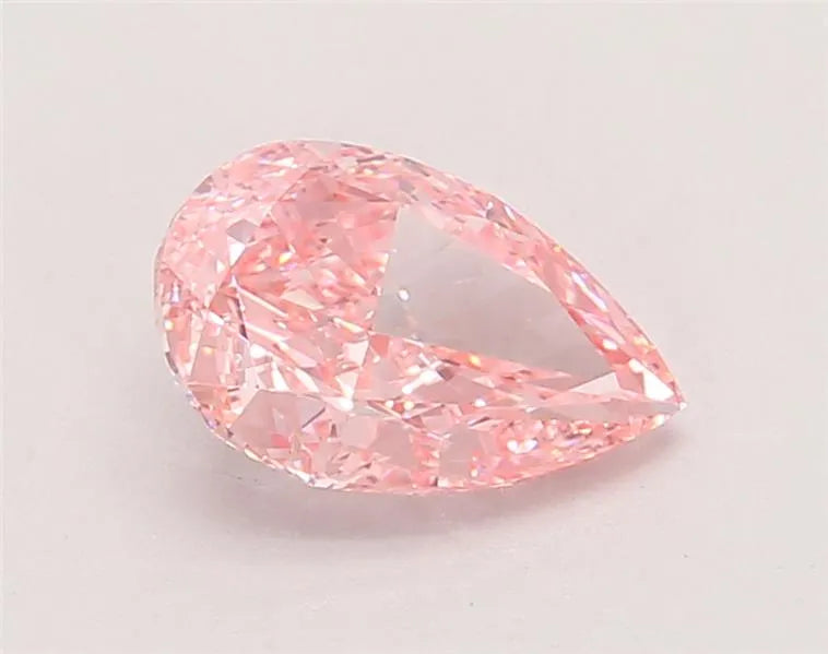 1.12ct Pear Lab Grown Diamond (Colour Fancy Vivid Pink, Clarity VVS2, IGI Certified)