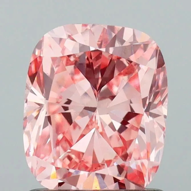 1.13ct Cushion modified Lab Grown Diamond (Colour Fancy Vivid Pink, Clarity VS1, IGI Certified)