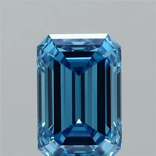 1.13ct Emerald Lab Grown Diamond (Colour Fancy Vivid Blue, Clarity VS1, IGI Certified)