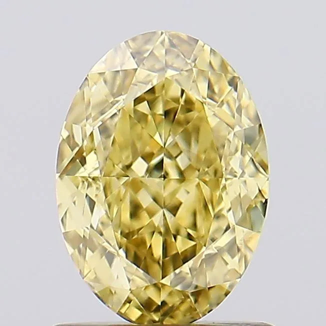 1.13ct Oval Lab Grown Diamond (Colour Fancy Intense Gray Yellow, Clarity VS2, IGI Certified)