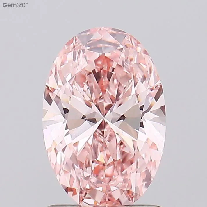 1.13ct Oval Lab Grown Diamond (Colour Fancy Intense Pink, Clarity VS1, IGI Certified)