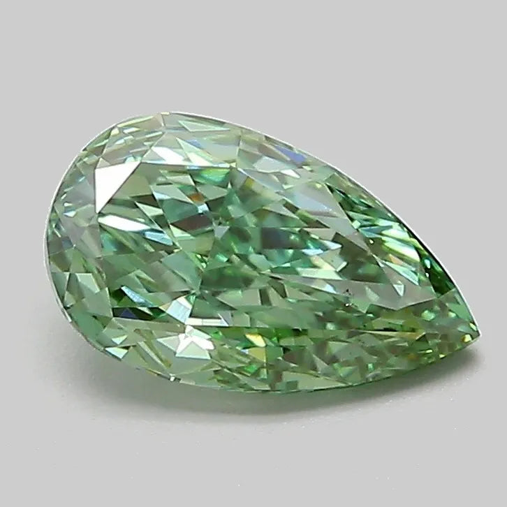 1.13ct Pear Lab Grown Diamond (Colour Fancy Vivid Green, Clarity VS2, IGI Certified)
