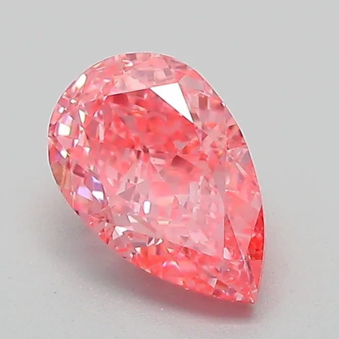 1.13ct Pear Lab Grown Diamond (Colour Fancy Vivid Pink, Clarity VVS2, IGI Certified)